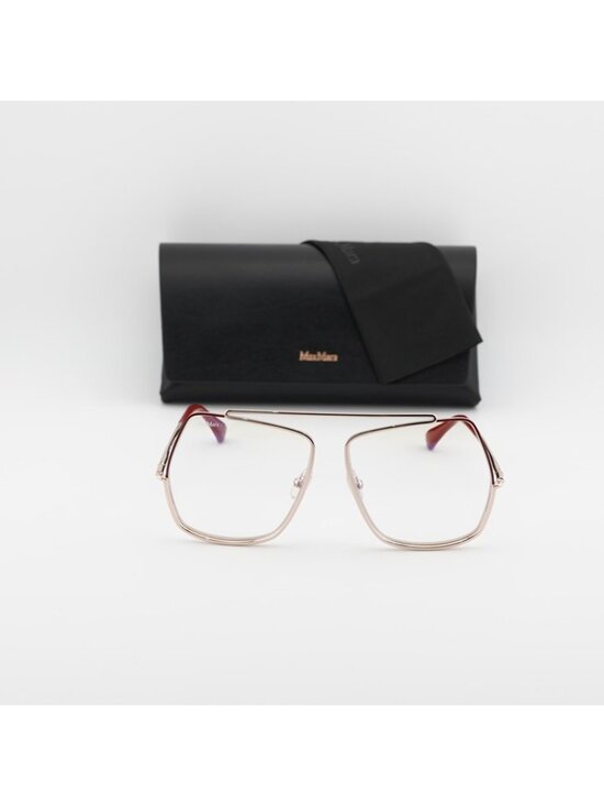 Max Mara MM5118-B 028 Eyeglasses Rose Gold 58mm Square Frame main image 9